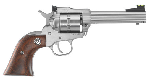 SINGLE TEN 22LR 4-5/8" SS AS | 8101 HARDWOOD GUNFIGHTER GRIPS