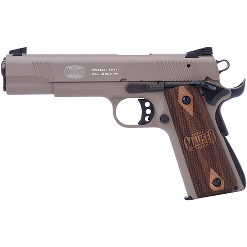 BLG MAUSER 1911 22LR 5 US TAN WALNUT LOGO GRIPS