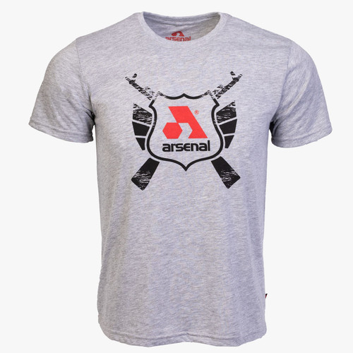 Arsenal X-LargeGray Cotton Relaxed Fit Classic T-Shirt