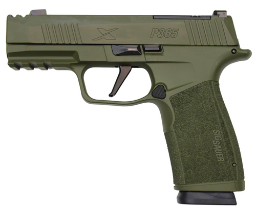 SIG SAUER P365 MACRO COMP ODG 9MM PSTL, 2-17RD MAGS, OPTC RDY, 3.1" BBL COMP'D