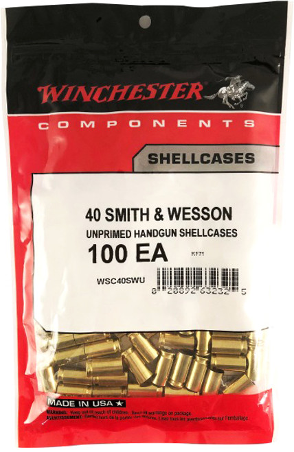 WINCHESTER UNPRIMED BRS 40S&W 100PK