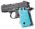 Hogue Rubber Grip with Finger Grooves for SIG Sauer P238 - Aqua