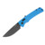 FLASH AT FOLDING KNIFE - CIVIC CYAN, DROP POINT, PLAIN EDGE, 3.45" BLADE