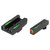 Truglo TFX Pro Tritium/Fiber Optic Day/Night Sights for Glock Slimline Models 42/43/43x/48 Orange Outline Front Rear Green