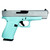 Glock 48 Custom "Robin's Egg Blue Frame/Crushed Silver Slide" Handgun 9mm Luger 10/rd Magazines (2) 4.17" Barrel Austria
