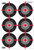 B/C TARGET DIRTY BIRD 12"X18" MULTIPLE BULL'S-EYE 8 TARGETS