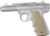 HOGUE GRIPS RUGER 22/45 MKIV RUBBER GRIPS/FINGER GROOVE FDE