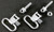 MICHAELS SWIVEL SET 1" FOR STANDARD RIFLES SILVER