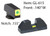 Ameriglo Glock CAP Sight Set For Glock 20 21 29 30 31 32 36 40 41 - Green Tritium Lime Green Lumisquare Outline Front/Rear