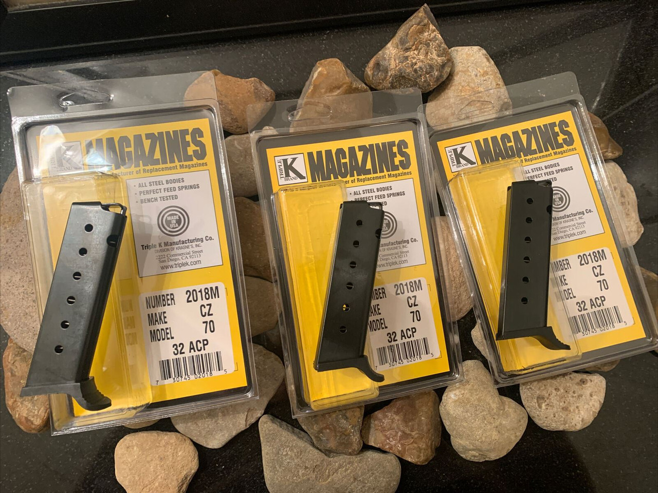 3 PACK Magazine for CZ50 CZ70 VZOR70 8rd 32 ACP 2018M Czech 32