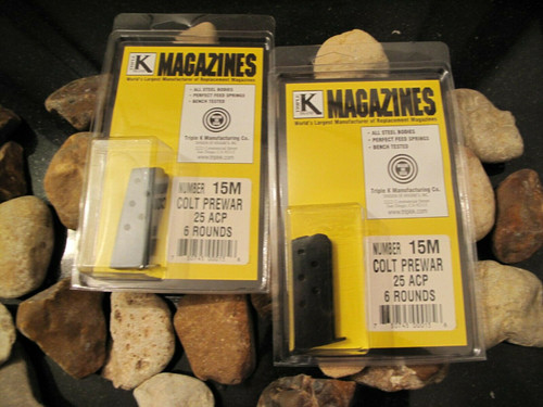 2-Pack Magazine For Colt 1908 Hammerless Mag Vest Pocket Prewar 25 ACP clip 6Rd