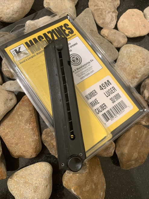 Luger .30 OR 9MM 7 Round RD Blued Steel Magazine Mag Mags USA MADE Stainless