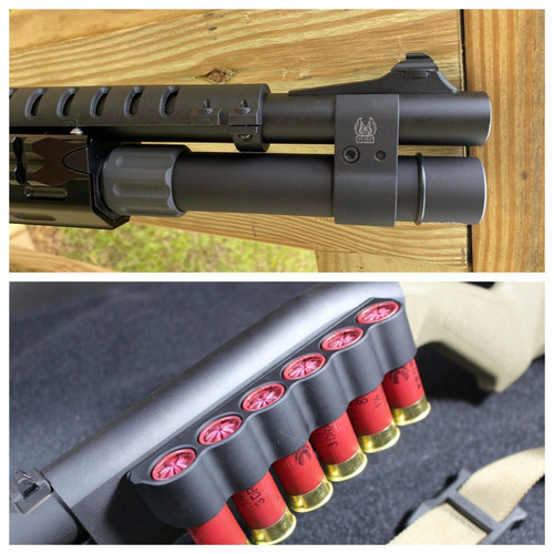 Mesa Tactical SureShell Sidesaddle + GG&G Remington 870 Shell Carrier Mag Tube