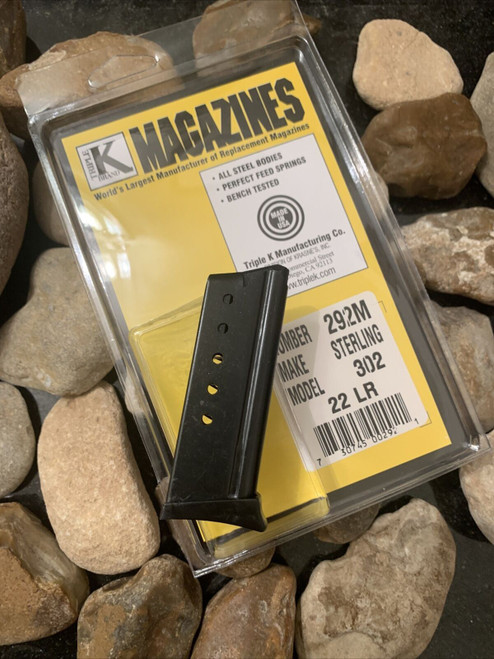 Magazine Mag for Sterling Model 302 .22 22 LR LR Rifle 6 Rd Blued Clip USA MADE