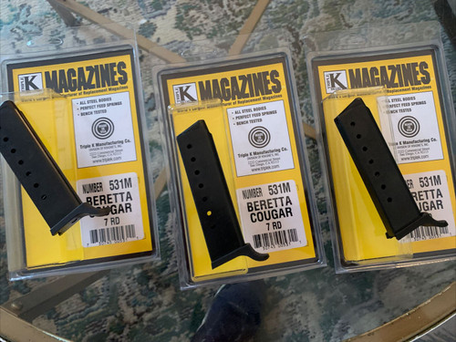 3- Pack Beretta Cougar Magazine .380 380 Magazine Clip Mags Mag Made in the USA! 3- Pack Beretta Cougar Magazine .380 380 Magazine Clip Mags Mag Made in the USA!