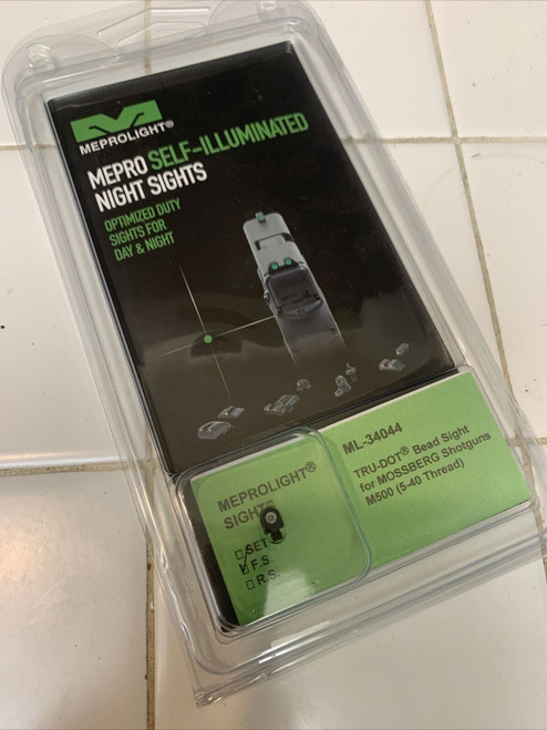 thumbnail image 2 of Meprolight Tru-Dot Tritium Front Night Sight For Mossberg 500 Shotgun – Green 5-40 Thread ML-34044 2 of 6
