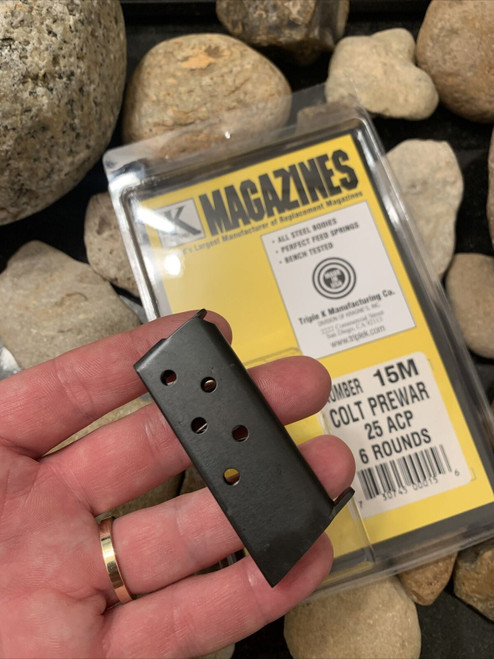 Magazine 15m for Colt 1908 Hammerless Vest Pocket Prewar 25 ACP clip 6 Rd Blued  Magazine 15m for Colt 1908 Hammerless Vest Pocket Prewar 25 ACP clip 6 Rd Blued