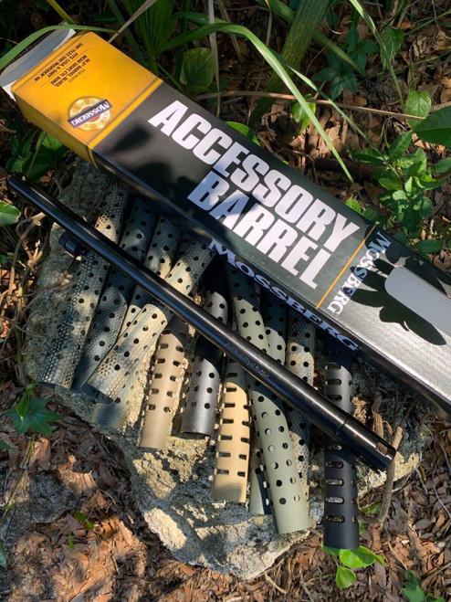 YOU PICK! MOSSBERG 500 OEM Custom HEAT SHIELD +  18.5" Barrel HOME DEFENSE KIT