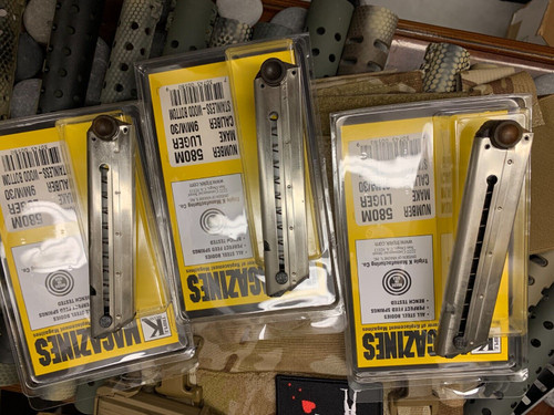 3-Pack STAINLESS Hardwood Luger .30 OR 9MM 7 RD Steel Magazine Mag Mags SCARCE 3-Pack STAINLESS Hardwood Luger .30 OR 9MM 7 RD Steel Magazine Mag Mags SCARCE