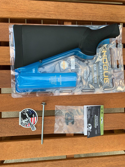 MESA 20-GAUGE ADAPTOR + Remington 870 12 GAUGE Hogue Shotgun Stock PEBBLE Rubber