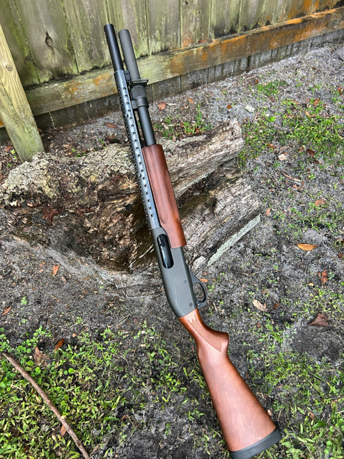 (BATTLE WORN) PARDUS PUMP HEAT SHIELD Cheese-Grater Steel 12 GA ROUND HOLE