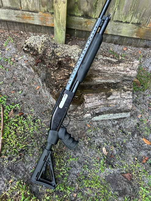 Ithaca 37 (BATTLE WORN) HEAT SHIELD Cheese-Grater Steel 12 GA ROUND HOLE