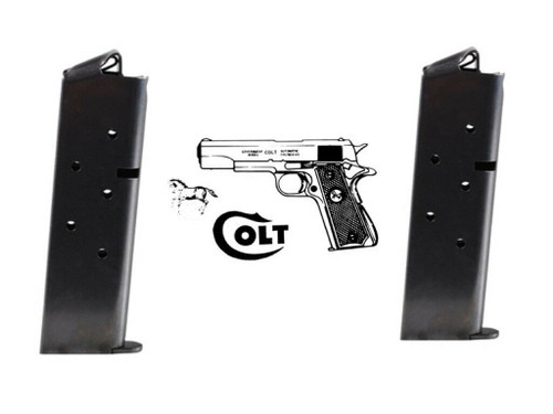 2 Pack Colt 1911 full-Size Magazines Mag 7 Round Blue Made in the USA!  2 Pack Colt 1911 full-Size Magazines Mag 7 Round Blue Made in the USA!