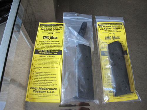 Five PACK Chip McCormick 1911 8 Round Magazines Magazine 45ACP Full Size 45 BLUE !!