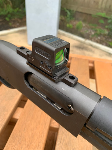 BLACK Holosun 509T + Mossberg 590 MOUNT Titanium Solar Backup w