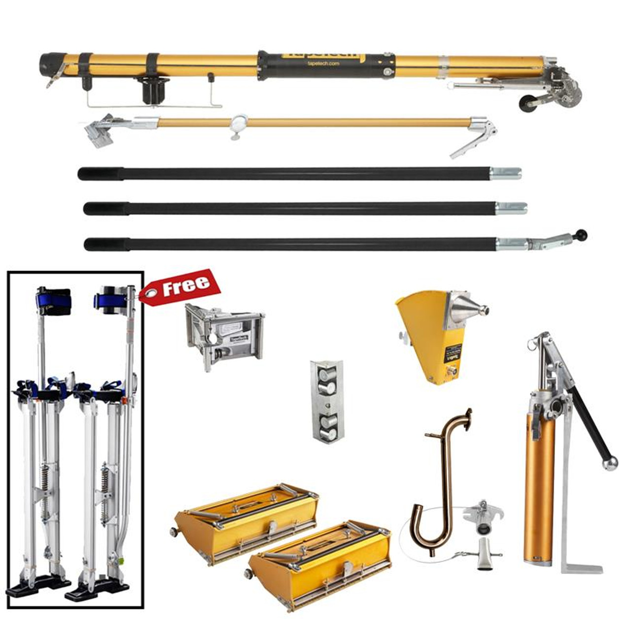 TapeTech Full Set of Taping & Finishing Tools w/ FREE Stilts