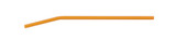 34" Curved Handle Tube, Gold - 818134G