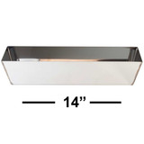 Advance 14" Heli-Arc Welded Stainless Mud Pan Rounded Bottom