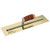 Kraft Elite Series 16" x 5" Golden Stainless Steel Trowel with Leather Handle Kraft Elite Series 16" x 5" Golden Stainless Steel Trowel with Leather Handle