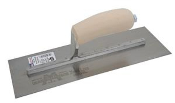 Marshalltown 12" x 4-1/2" Stainless Curved Trowel Wood Handle