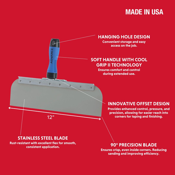 Advance 12" Offset Stainless Steel Knife