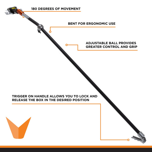 54" Sure-Stop Bent 180 Flat Finishing Handle