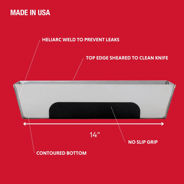 Advance 14" Heli-Arc Round Bottom Mud Pan with Grip