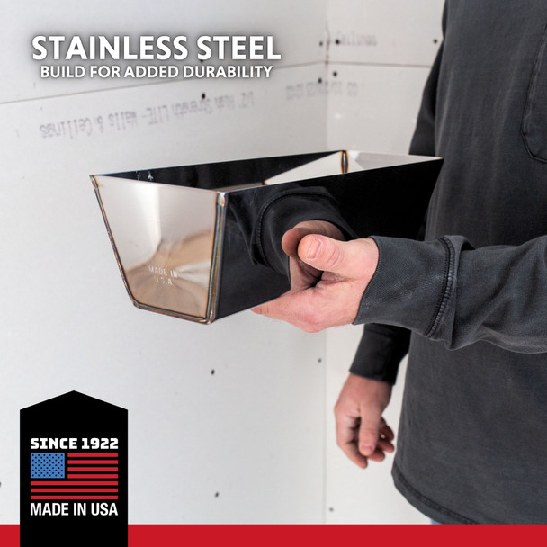 Advance 12" Heli-Arc Welded Stainless Mud Pan Rounded Bottom