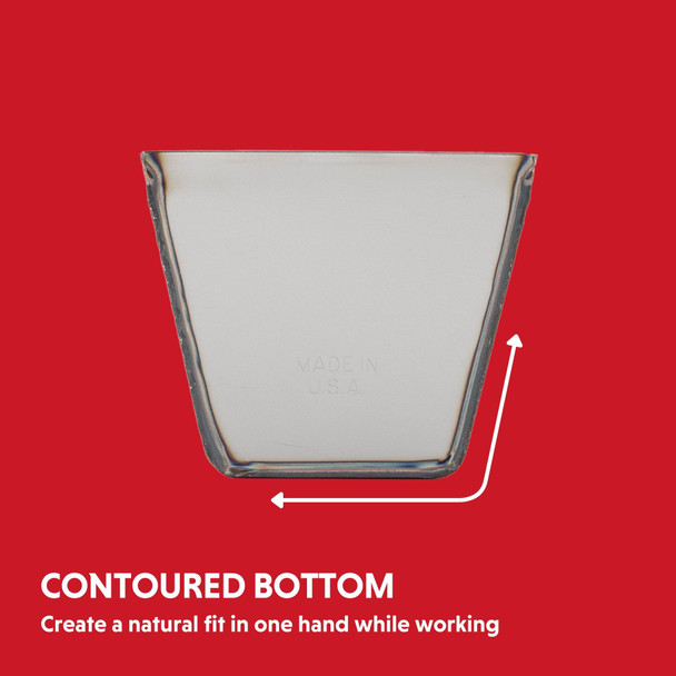 Advance 14" Heli-Arc Welded Stainless Mud Pan Rounded Bottom