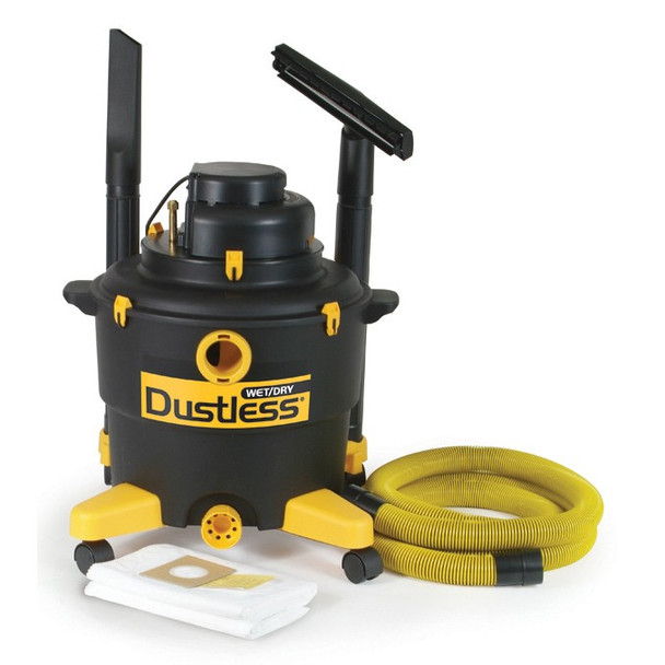Dustless Technologies 16 Gallon Wet/Dry Vacuum w/ 12ft Hose - D1603