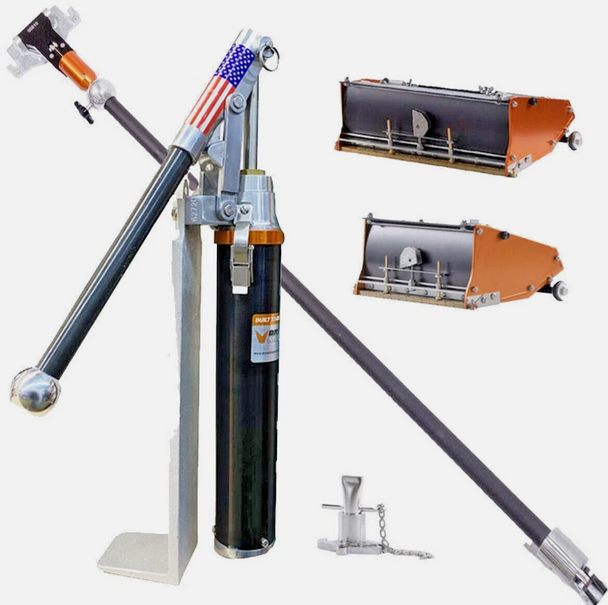 Drywall Master Pro Flat Box 10/12 Finish Set with 2 Boxes, Handle, Pump, Filler