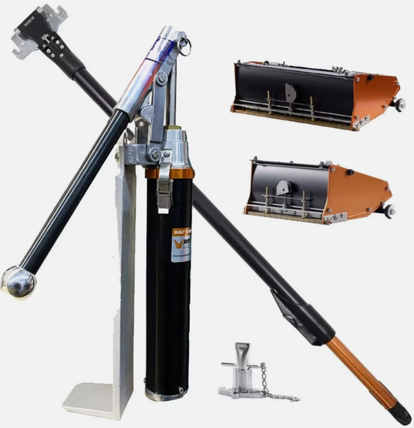 Drywall Master Extendable Flat Box 10/12 Set with 2 Boxes, Handle, Pump, Filler