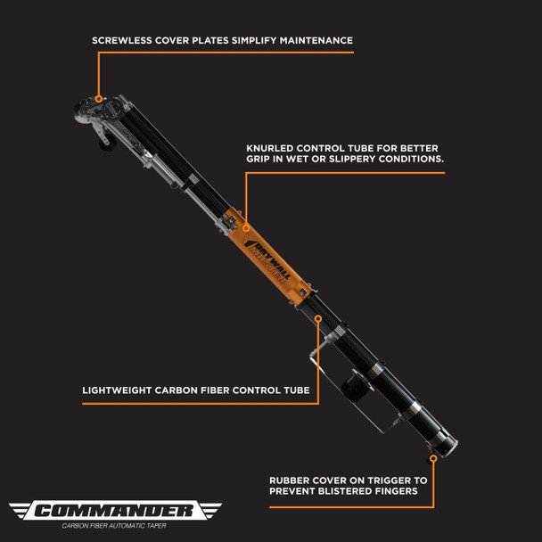Drywall Master Commander Carbon Fiber Taper w/ Carrying Case