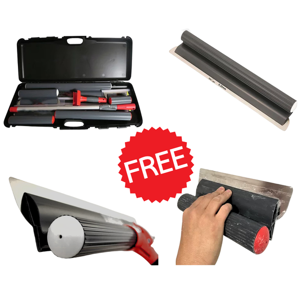 Drywall Master Extendable Pro Drywall Finishing Set w/ Automatic Taper, 2 Angle Heads, 2 Pumps & FREE BERO Kit