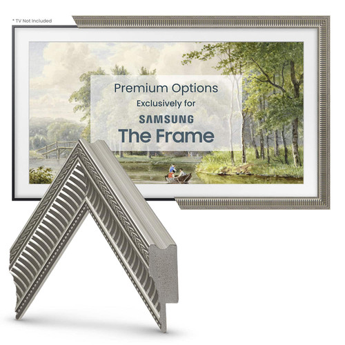 Deco TV Frames - 43" Slim Bezel for Samsung The Frame TV - Empire Silver