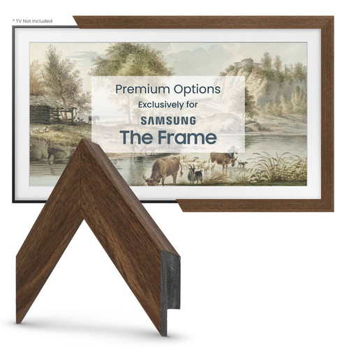 Deco TV Frames - 43" Slim Bezel for Samsung The Frame TV - Museum Walnut