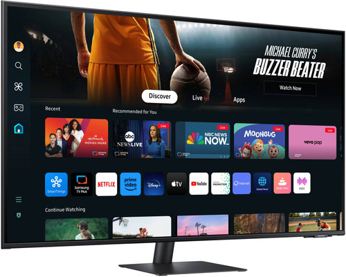 Samsung - M70D 43" LED 4K UHD 60Hz 4ms Smart Monitor with HDR 10 (HDMI, USB) - Black