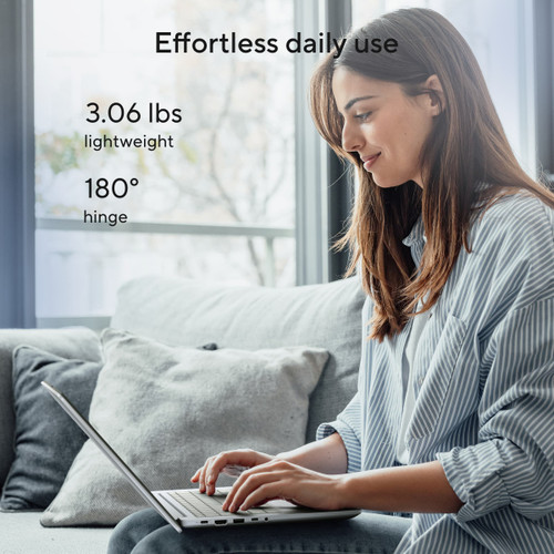 ASUS - CX14 14" FHD Chromebook Plus Laptop with Google AI - Intel Core 3 - 8GB Memory - 128GB eMMC - Misty Grey