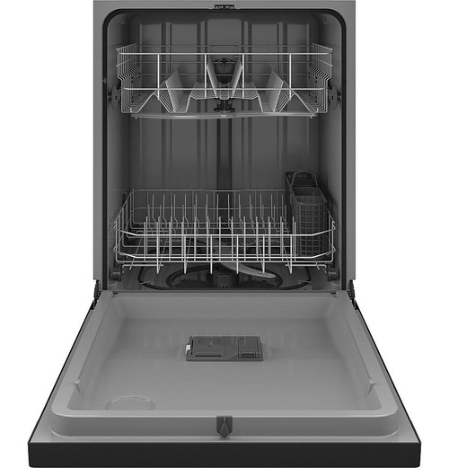 GE - 24" Front Control Built-In Plastic Tub Dishwasher with Dry Boost and 59 dBA - Black
