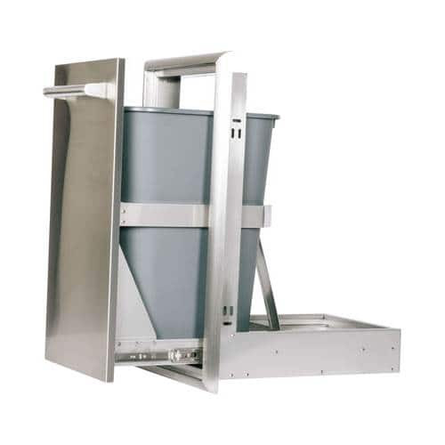 Coyote - 13-Gal. Touchless Pull Out Trash and Recycling Bin - Stainless Steel